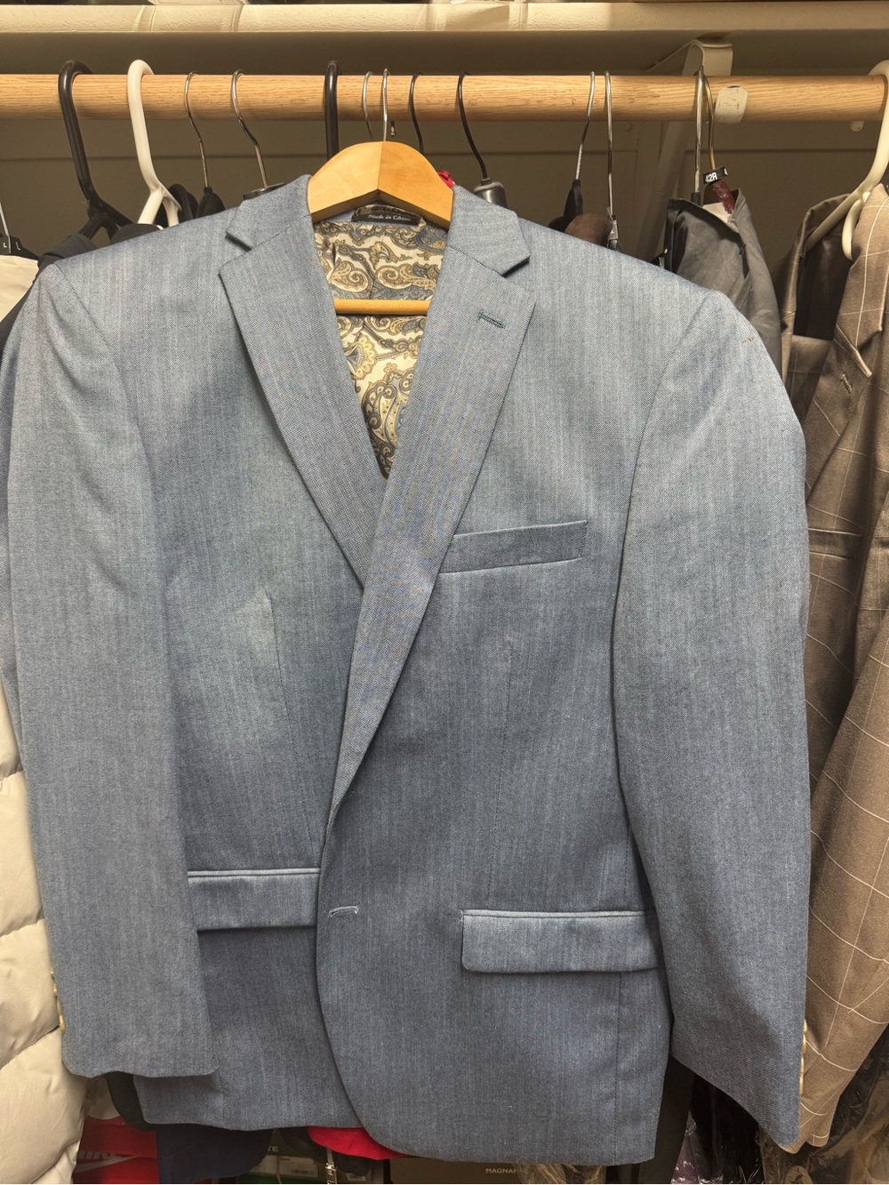 Ralph Lauren Light Blue Men's Single-Breasted Suit Jacket